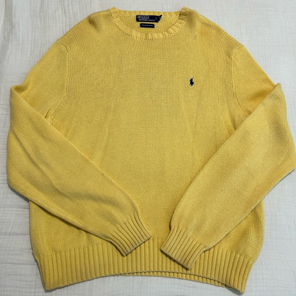 yellow polo ralph lauren sweater